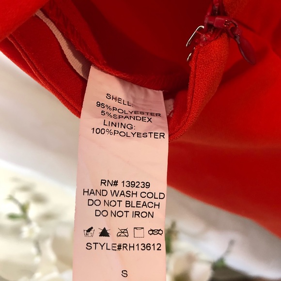 Molly Green Coral Red Strapless Wide Leg Jumpsuit - Picture 8 of 10